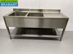 RVS Spoeltafel dubbele spoelbakken Premium-line Gelast model, Ophalen of Verzenden, Nieuw in verpakking