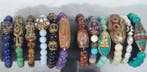 12 Boeddhistische armbanden met amethist, amazoniet,, Verzamelen