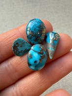 Turquoise Echte parel! Topkleur Neishabour Turkoois. Lot, Verzamelen