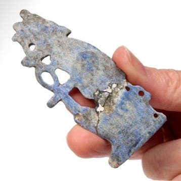 Oud-Egyptisch lapis lazuli Plaquette van een zittende valk