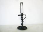 Olielamp - Een olielamp klok met Romeinse cijfers - Tin,