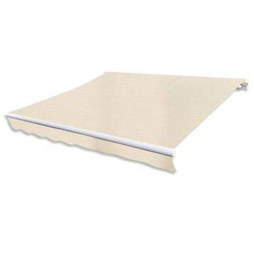 vidaXL Luifel handmatig uittrekbaar 300 cm crème, Verzenden