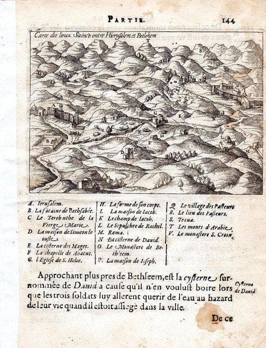 Israël - Jeruzalem, Bethlehem; Henri de Beauvau - Carte des, Livres, Atlas & Cartes géographiques