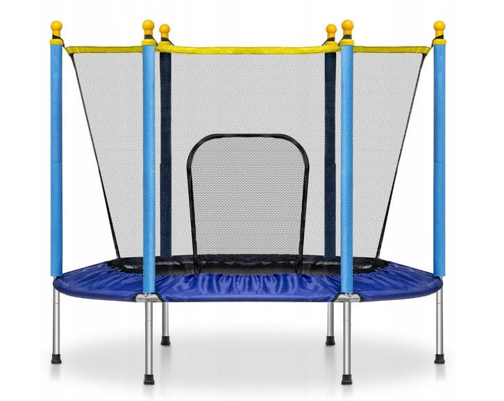 Trampoline Kind Veilig | Blauw/Geel | Beste Prijs, Tuin en Terras, Overige Tuin en Terras, Nieuw, Ophalen of Verzenden