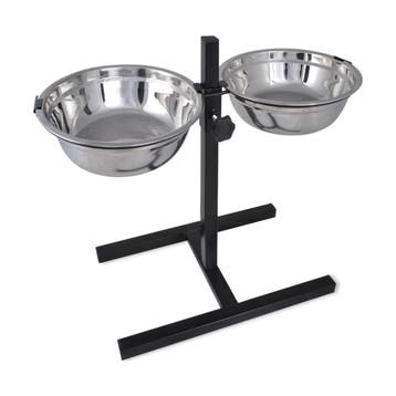 vidaXL Verstelbare dubbele honden / katten voederbak (2 x, Animaux & Accessoires, Nourriture & Abreuvoirs pour chats, Verzenden