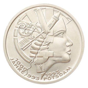 Duitsland. 10 Mark Probe 1993 - 1000 Jahre Potsdam BU, Postzegels en Munten