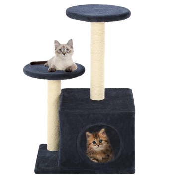 vidaXL Kattenkrabpaal met sisal krabpalen 60 cm donkerblauw, Verzenden
