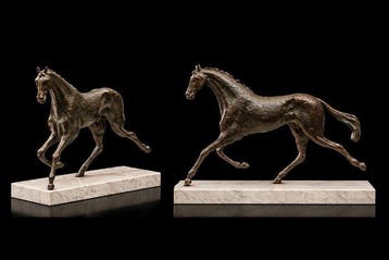 Map Grothausen-Musch (1914-2000) - Bronzen Paard in Draf