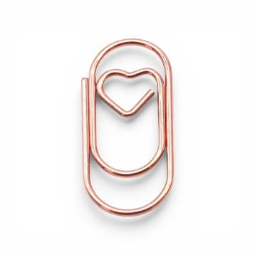 20 mini paperclips rose hartje - papierklem - leuk inpakk..., Handtassen en Accessoires, Bedels, Verzenden, Nieuw