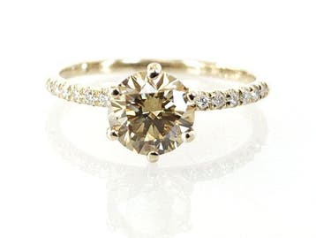 Verlovingsring - 14 karaat Geel goud - 1.14ct. tw. Diamant