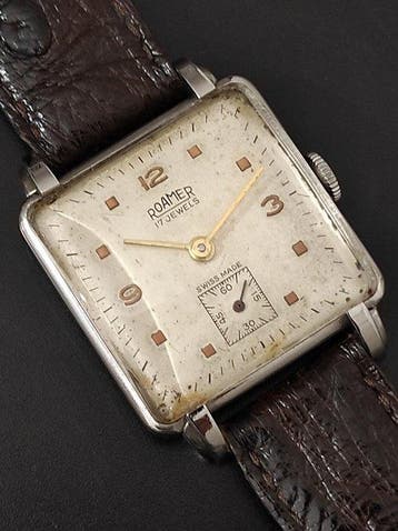 Roamer - Art Deco - All Steel - fancy lugs - 1940s - Sans, Nieuw