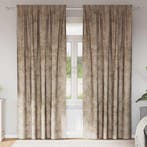 vidaXL Velvet Gordijnen 2 pcs champagne 225 x 140 cm Fluweel, Huis en Inrichting, Verzenden, Nieuw