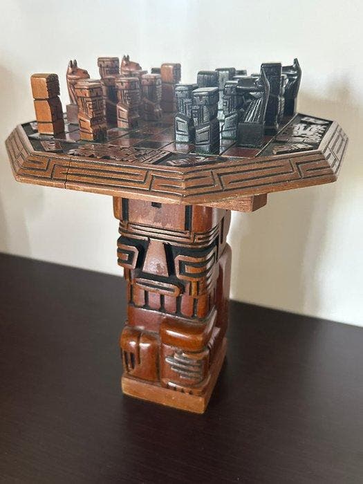 altro - Schaakspel - Hout, Antiek en Kunst, Curiosa en Brocante