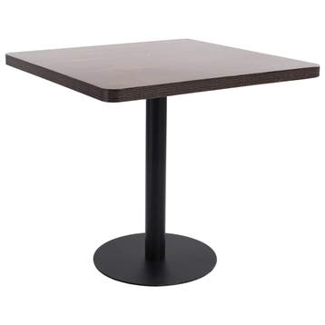 vidaXL Bistrotafel 80x80 cm MDF donkerbruin, Verzenden