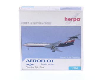 Schaal 1:500 Herpa 514354 Aeroflot Tupolev TU-134A Russia..., Ophalen of Verzenden