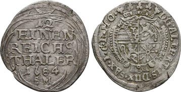 1/24 taler, daalder 1684 Sm Sachsen Coburg Albrecht Iii 1..., Verzenden, België