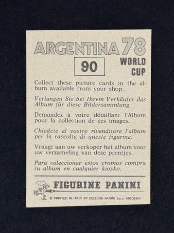 1978 Panini Argentina 78 World Cup, - France: Michel Platini