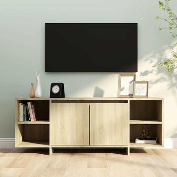 vidaXL Tv-meubel 130x35x50 cm bewerkt hout sonoma, Verzenden