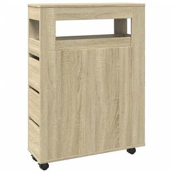 Smalle kast sonoma eiken | Tweede kansje | OP = OP, Huis en Inrichting, (Half)hoge kast, Verzenden, 50 tot 100 cm, Zo goed als nieuw