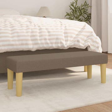 vidaXL Bankje 100x30x30 cm stof taupe, Verzenden, Nieuw