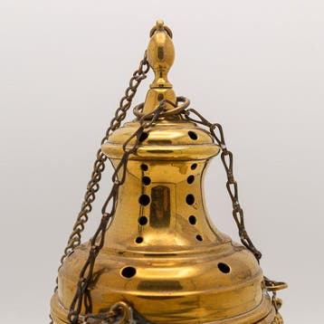Encensoir et petit bateau. - Laiton - 1850-1900
