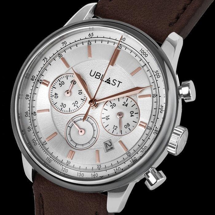 Ublast - Noble Chronograph - Sapphire Glass - REF.UBNOB40SV, Bijoux, Sacs & Beauté, Montres | Hommes