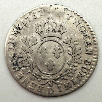 France. Louis XV (1715-1774). 1/10 Écu 1757-D, Lyon (Sans, Postzegels en Munten