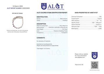 Sans prix de réserve - Collier Argent - Amethyst - Certifié