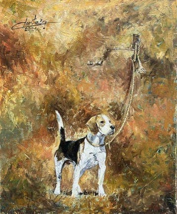 Zbigniew Cortez Zajc (XXI) - Beagle, Antiek en Kunst