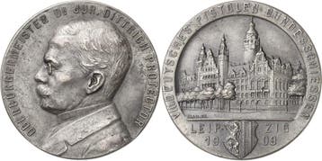 Zilver medaille 1909 Leipzig, Verzenden, België
