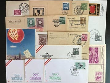Oostenrijk - Uitgebreide collectie FDCs/kaarten sinds 1947, Gestempeld