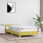 vidaXL Bedframe zonder matras 100x200 cm stof groen, Verzenden, Nieuw