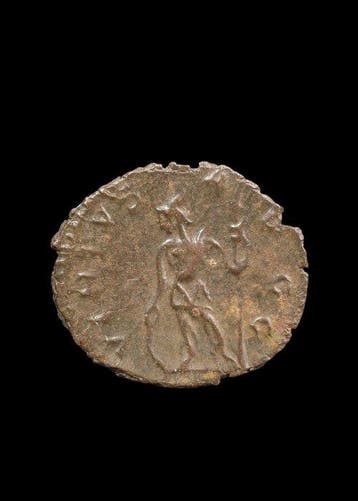 Oud-Romeins Brons Antoninianus van Tetricus I (Zonder