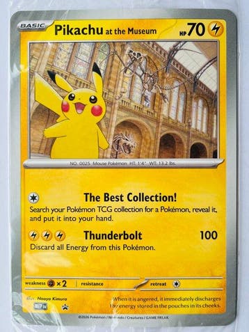 Pokémon Verzegelde kaart - Pikachu at the Museum - 30th, Nieuw