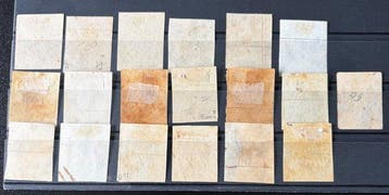 Zwitserland 1854 - papier- en kleurvariant - Sitting, Gestempeld