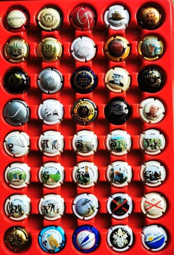 Collection de capsules de champagne - toutes les marques