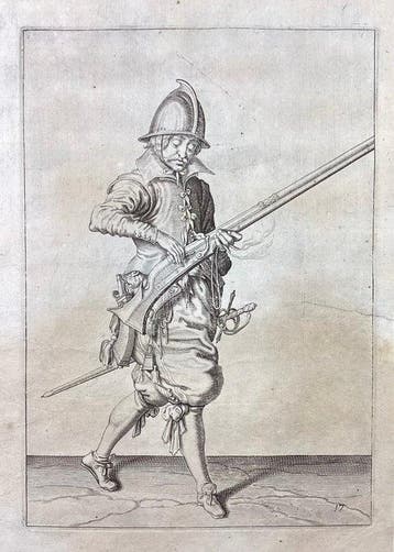 Jacques De Gheyn II (1565-1629) - Soldato con fucile, Antiquités & Art