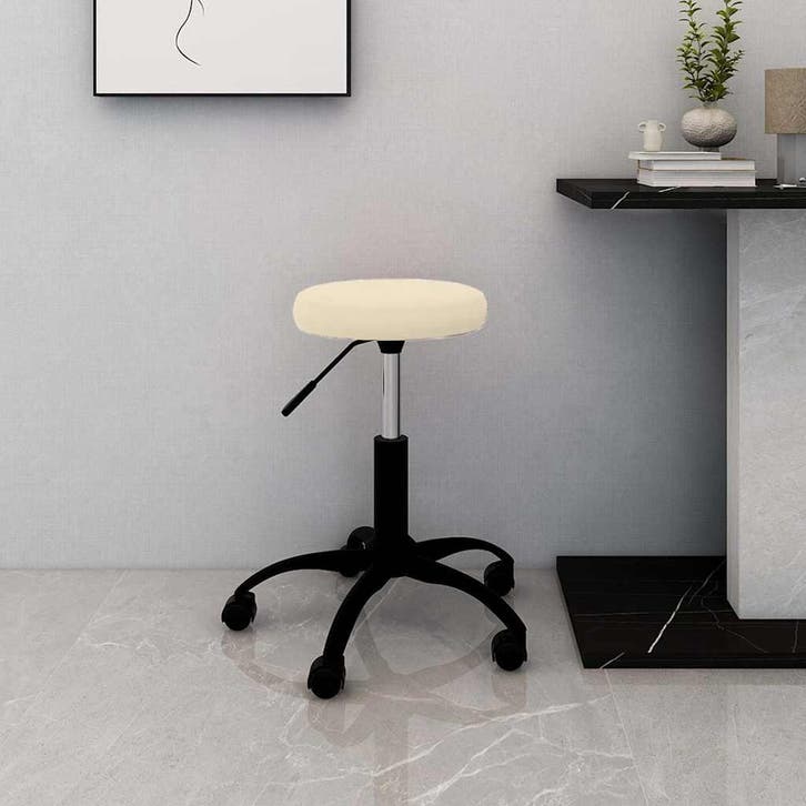 vidaXL Bureaustoel crèmekleurig fluweel, Maison & Meubles, Chaises de bureau, Envoi