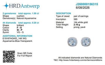 2-delige sieradenset - 14 karaat Witgoud - 1.91ct. tw.