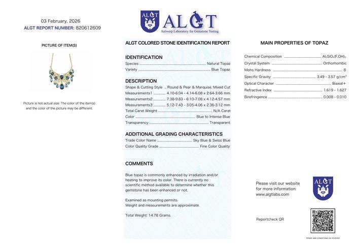 Zonder minimumprijs - Halsketting Zilver - Topaz -, Handtassen en Accessoires, Kettingen