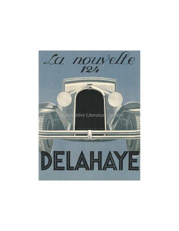 1933 DELAHAYE 124 LEAFLET FRANS, Ophalen of Verzenden, Nieuw