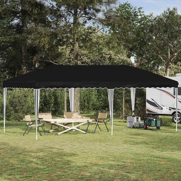 vidaXL Pop-up Feesttent 575 x 290 x 245 cm Zwart, Verzenden, Nieuw