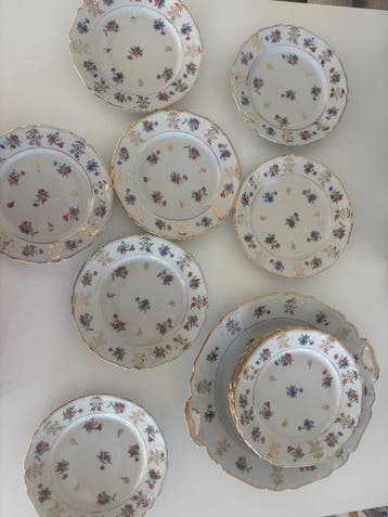 Limoges - Ensemble à gingembre (13) - Porcelaine - 12 plats