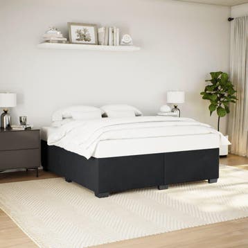 vidaXL Bedframe zonder matras 180x200 cm fluweel zwart, Verzenden, Nieuw