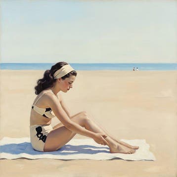 Le Yack - The Beach Towel — A Quiet Hour Alone - Hand-signed