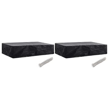 vidaXL Ligbeddenhoes 2 st 8 oogjes 218x77x55 cm, Verzenden, Nieuw