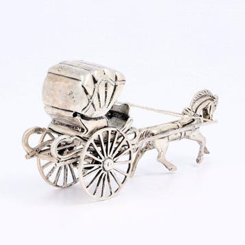 J. Weeda - Kapkar - Miniatuur figuur - .835 zilver