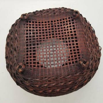 Botan-Kago Flower type - Mand - Ajiro Weave - Bamboe -