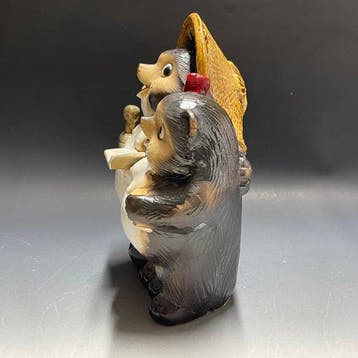 Shigaraki Ware - Tanuki-beeld | Japanse wasbeerhond - Shwa