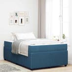vidaXL Bedframe met matras Blauw 120 x 200 cm Stof, Verzenden, Nieuw